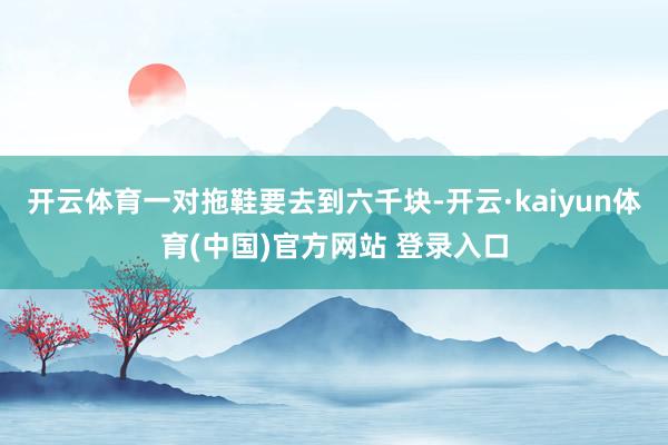 开云体育一对拖鞋要去到六千块-开云·kaiyun体育(中国)官方网站 登录入口