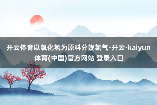 开云体育以氯化氢为原料分娩氯气-开云·kaiyun体育(中国)官方网站 登录入口